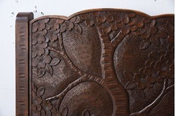 伝統工芸軽井沢彫　中古美品　ダイニングチェア(椅子)(定価約16万円)(1)