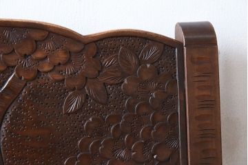 伝統工芸軽井沢彫　中古美品　ダイニングチェア(椅子)(定価約16万円)(1)