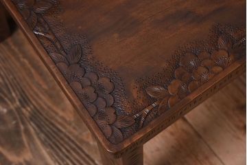 伝統工芸軽井沢彫　中古美品　ダイニングチェア(椅子)(定価約16万円)(1)