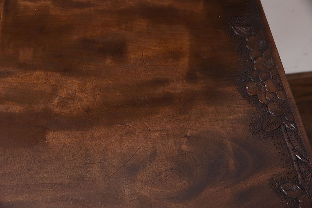 伝統工芸軽井沢彫　中古美品　ダイニングチェア(椅子)(定価約16万円)(1)