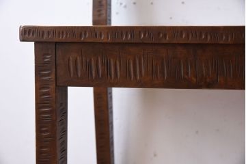 伝統工芸軽井沢彫　中古美品　ダイニングチェア(椅子)(定価約16万円)(1)