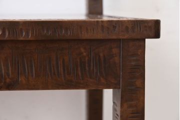 伝統工芸軽井沢彫　中古美品　ダイニングチェア(椅子)(定価約16万円)(1)