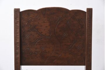 伝統工芸軽井沢彫　中古美品　ダイニングチェア(椅子)(定価約16万円)(1)