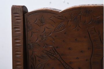 伝統工芸軽井沢彫　中古美品　ダイニングチェア(椅子)(定価約16万円)(1)