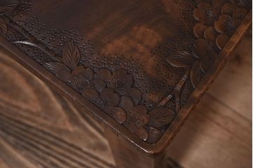 伝統工芸軽井沢彫　中古美品　ダイニングチェア(椅子)(定価約16万円)(3)