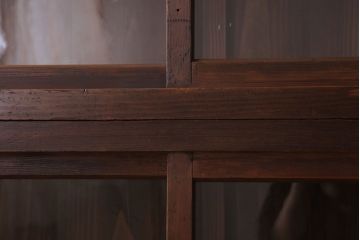 アンティーク家具　和製アンティーク　前面檜材!大きな横型重ね収納棚