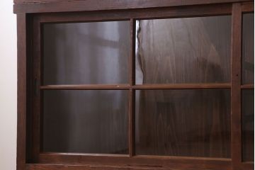 アンティーク家具　和製アンティーク　前面檜材!大きな横型重ね収納棚