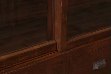 アンティーク家具　和製アンティーク　前面檜材!大きな横型重ね収納棚