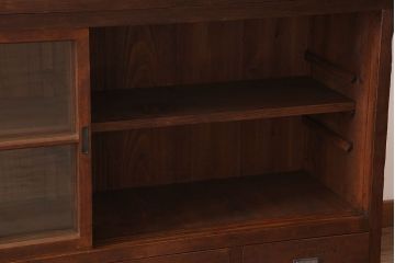 アンティーク家具　和製アンティーク　前面檜材!大きな横型重ね収納棚