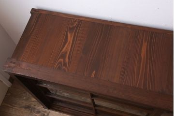 アンティーク家具　和製アンティーク　前面檜材!大きな横型重ね収納棚