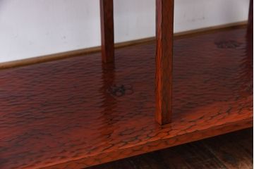 アンティーク家具　和製アンティーク　箱入り　鎌倉彫の上品な飾り棚(陳列棚)