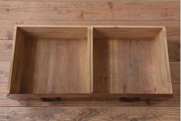 アンティーク家具　和製アンティーク　前面檜材!シンプルな縦型重ね収納棚