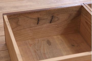 アンティーク家具　和製アンティーク　前面檜材!シンプルな縦型重ね収納棚