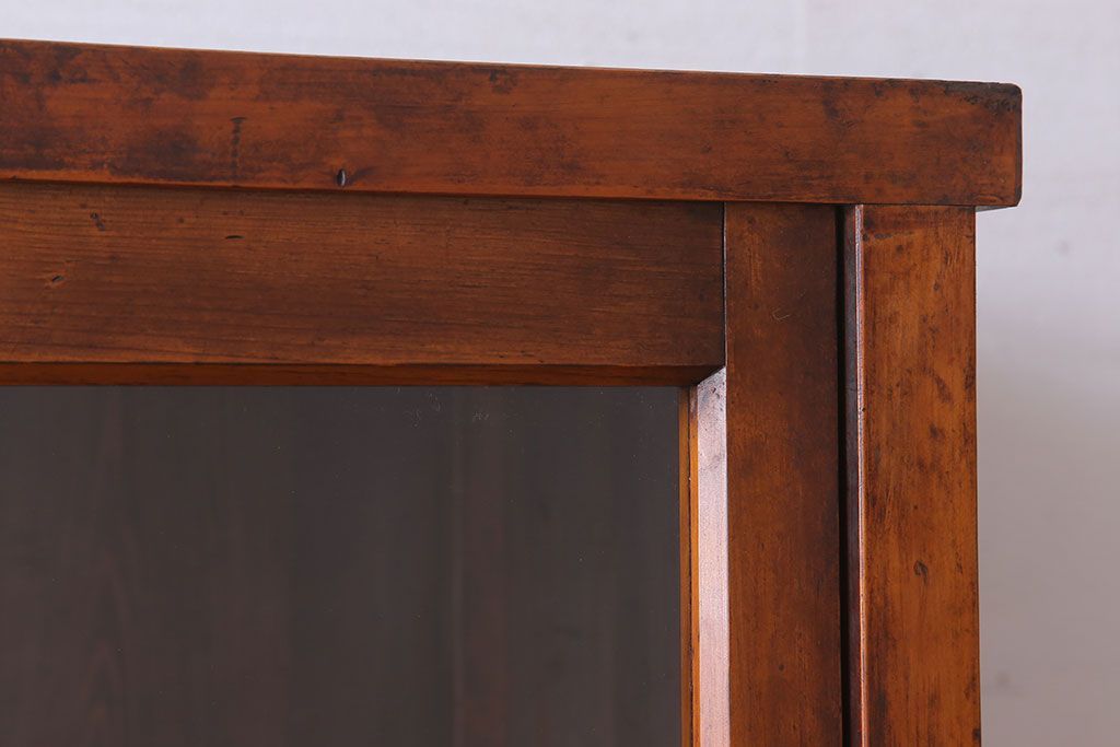 アンティーク家具　和製アンティーク　前面檜材!シンプルな縦型重ね収納棚