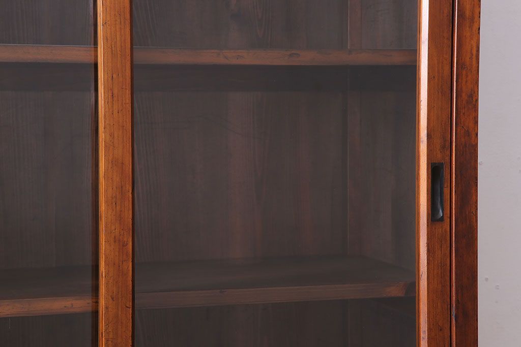 アンティーク家具　和製アンティーク　前面檜材!シンプルな縦型重ね収納棚