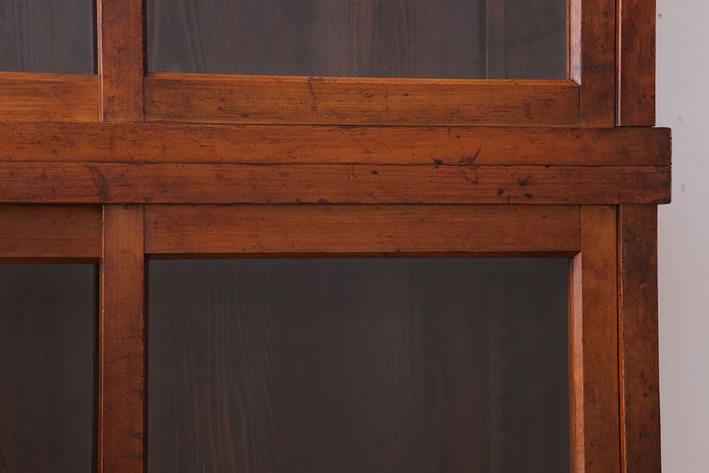 アンティーク家具　和製アンティーク　前面檜材!シンプルな縦型重ね収納棚