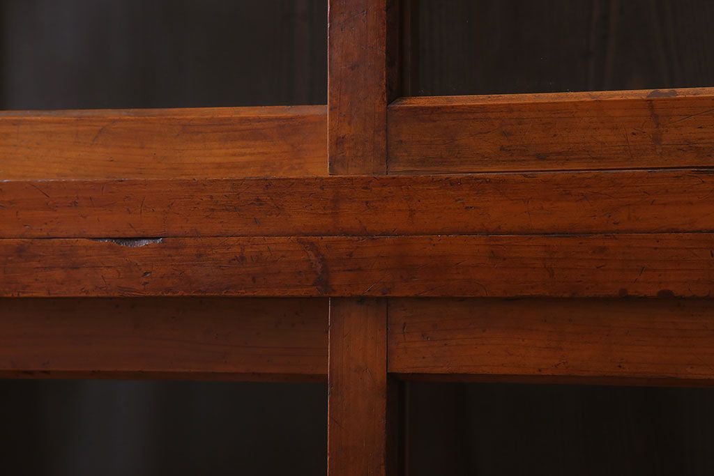 アンティーク家具　和製アンティーク　前面檜材!シンプルな縦型重ね収納棚