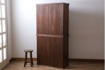アンティーク家具　和製アンティーク　前面檜材!シンプルな縦型重ね収納棚