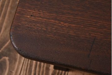 レトロ家具　小振りなサイズ!栓材一枚板　レトロなアンティークちゃぶ台(飾り台)(3)