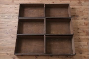 アンティーク家具　オーク材　縦型!イギリスアンティークの6杯チェスト