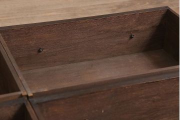 アンティーク家具　オーク材　縦型!イギリスアンティークの6杯チェスト