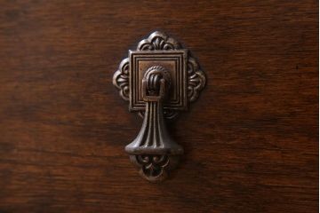 アンティーク家具　オーク材　縦型!イギリスアンティークの6杯チェスト