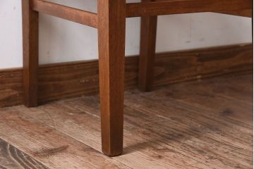 レトロ家具　ナラ材製!レトロでシンプルなアンティークチェア(椅子)