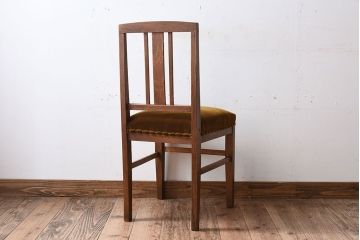 レトロ家具　ナラ材製!レトロでシンプルなアンティークチェア(椅子)