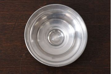 アンティーク雑貨　昭和レトロ　蓋付きのアンティークガラス瓶(ビン)(2)