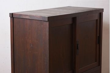 アンティーク家具　明治大正期　リサイズ品　アンティーク収納箪笥(帳場箪笥)