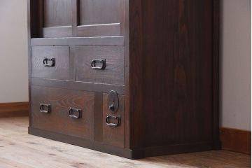 アンティーク家具　明治大正期　リサイズ品　アンティーク収納箪笥(帳場箪笥)