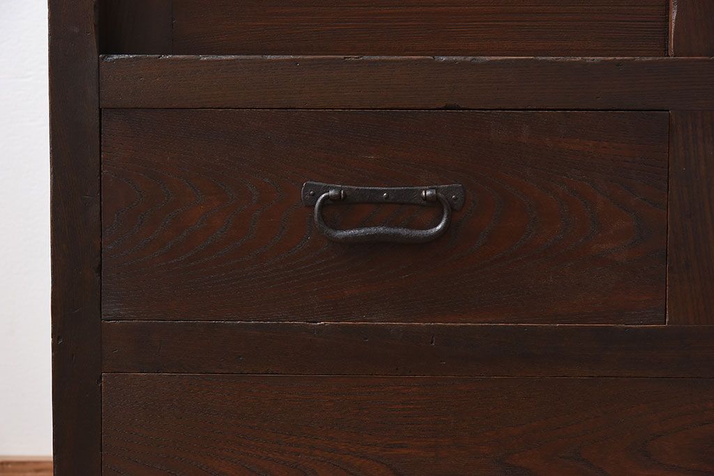 アンティーク家具　明治大正期　リサイズ品　アンティーク収納箪笥(帳場箪笥)
