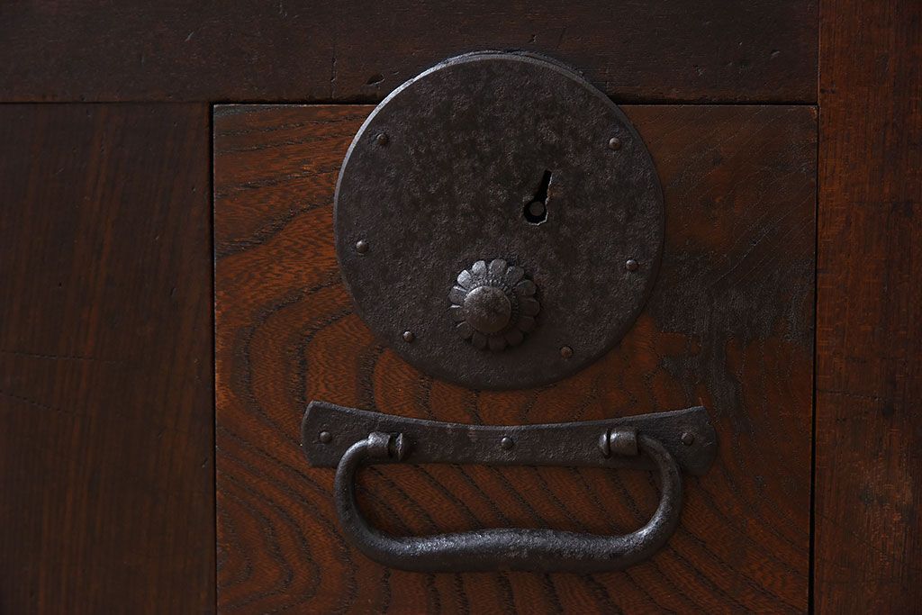 アンティーク家具　明治大正期　リサイズ品　アンティーク収納箪笥(帳場箪笥)