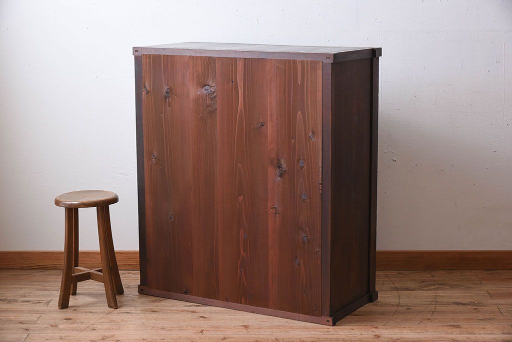 アンティーク家具　明治大正期　リサイズ品　アンティーク収納箪笥(帳場箪笥)
