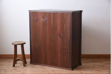 アンティーク家具　明治大正期　リサイズ品　アンティーク収納箪笥(帳場箪笥)
