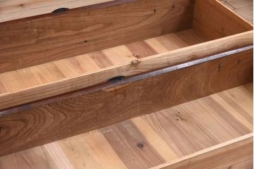 アンティーク家具　前面欅材　明治大正期　鉄脚付き!アンティーク仙台箪笥ローボード