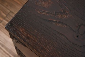アンティーク家具　前面欅材　明治大正期　鉄脚付き!アンティーク仙台箪笥ローボード