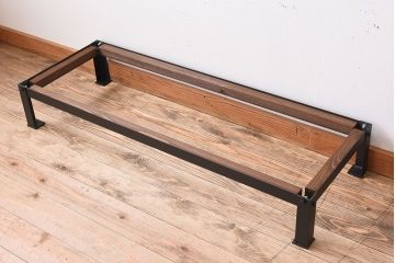 アンティーク家具　前面欅材　明治大正期　鉄脚付き!アンティーク仙台箪笥ローボード