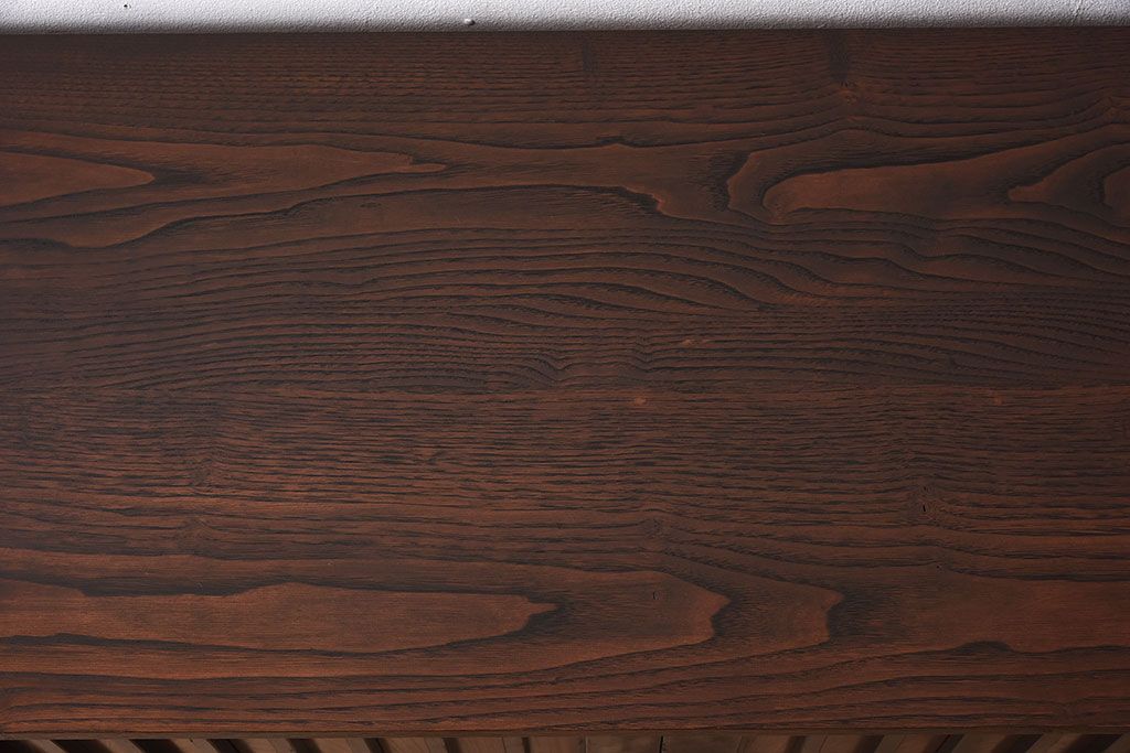 アンティーク家具　前面・鏡板欅材　明治大正期　脚付き!アンティーク時代箪笥サイドボード