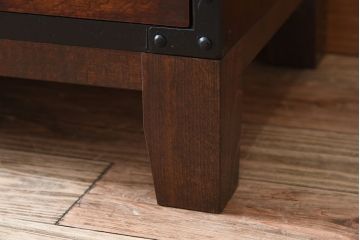 アンティーク家具　前面・鏡板欅材　明治大正期　脚付き!アンティーク時代箪笥サイドボード