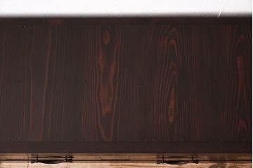 アンティーク家具　明治大正期　和製アンティークの九尺水屋箪笥ローボード(テレビ台、キャビネット、収納棚)