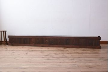 アンティーク家具　明治大正期　和製アンティークの九尺水屋箪笥ローボード(テレビ台、キャビネット、収納棚)