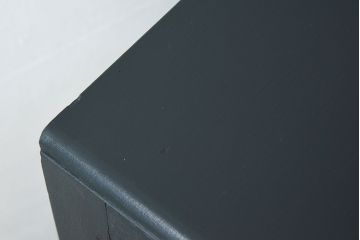 アンティーク家具　ネイビーペイント　古いナラ材のアンティークブックケース(本箱)