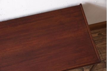 アンティーク家具　小ぶりな木製アンティークガラスケース(ショーケース)