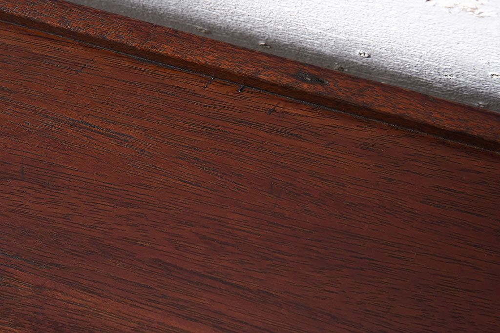 アンティーク家具　小ぶりな木製アンティークガラスケース(ショーケース)