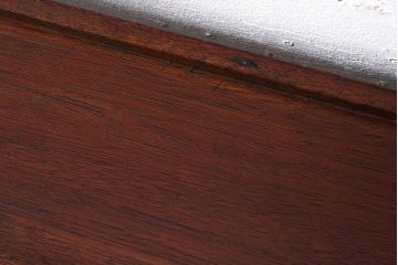 アンティーク家具　小ぶりな木製アンティークガラスケース(ショーケース)