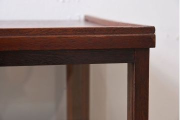 アンティーク家具　小ぶりな木製アンティークガラスケース(ショーケース)