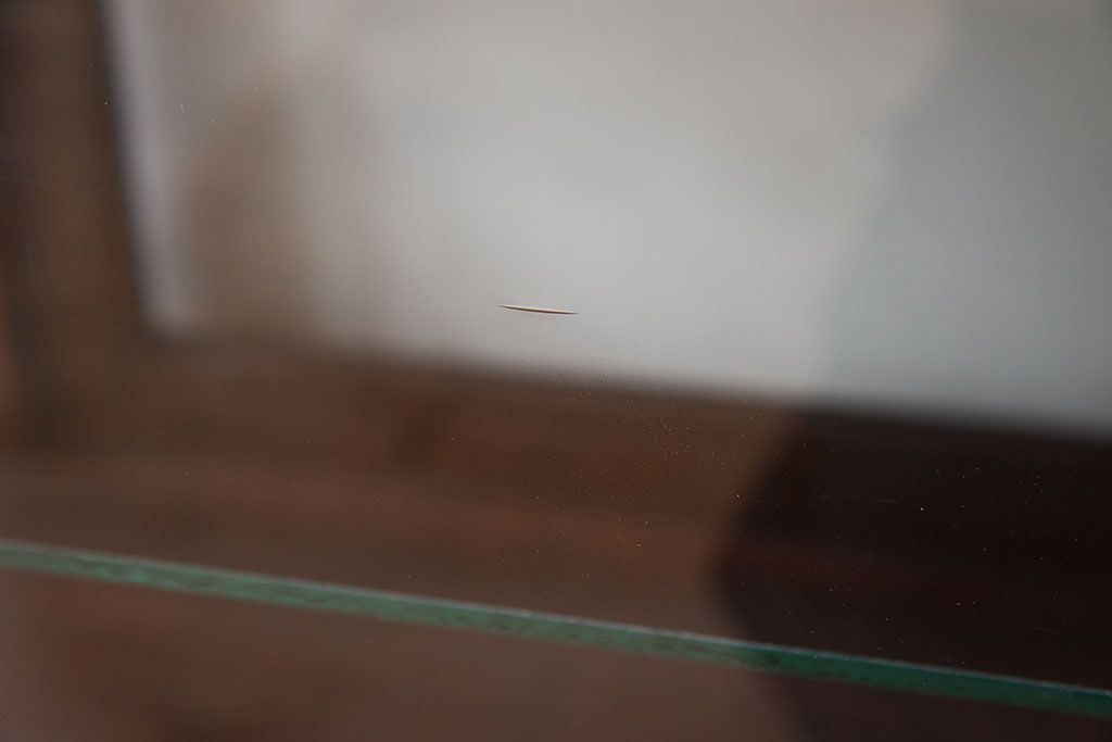 アンティーク家具　小ぶりな木製アンティークガラスケース(ショーケース)