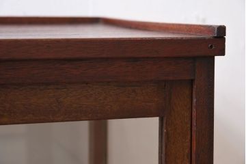 アンティーク家具　小ぶりな木製アンティークガラスケース(ショーケース)