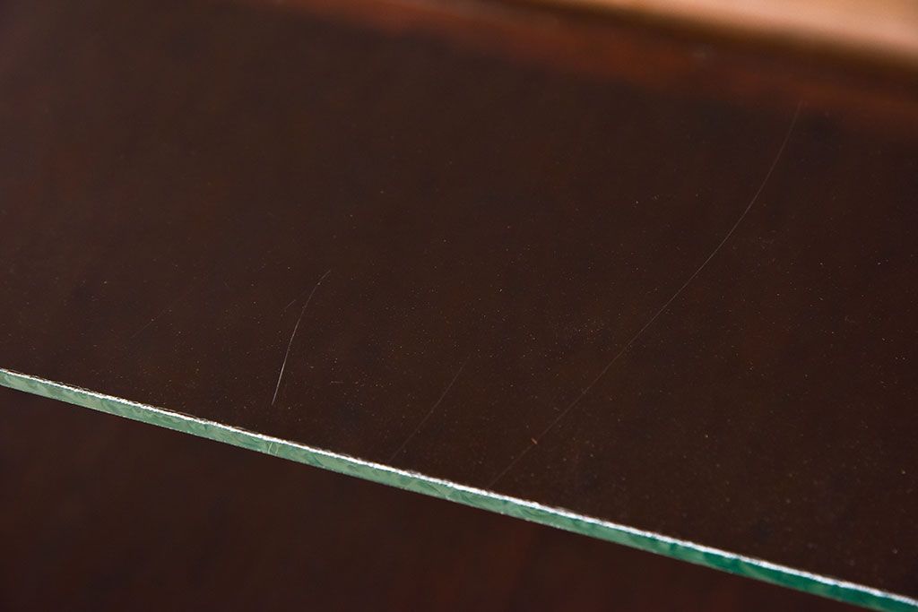 アンティーク家具　小ぶりな木製アンティークガラスケース(ショーケース)